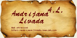 Andrijana Livada vizit kartica